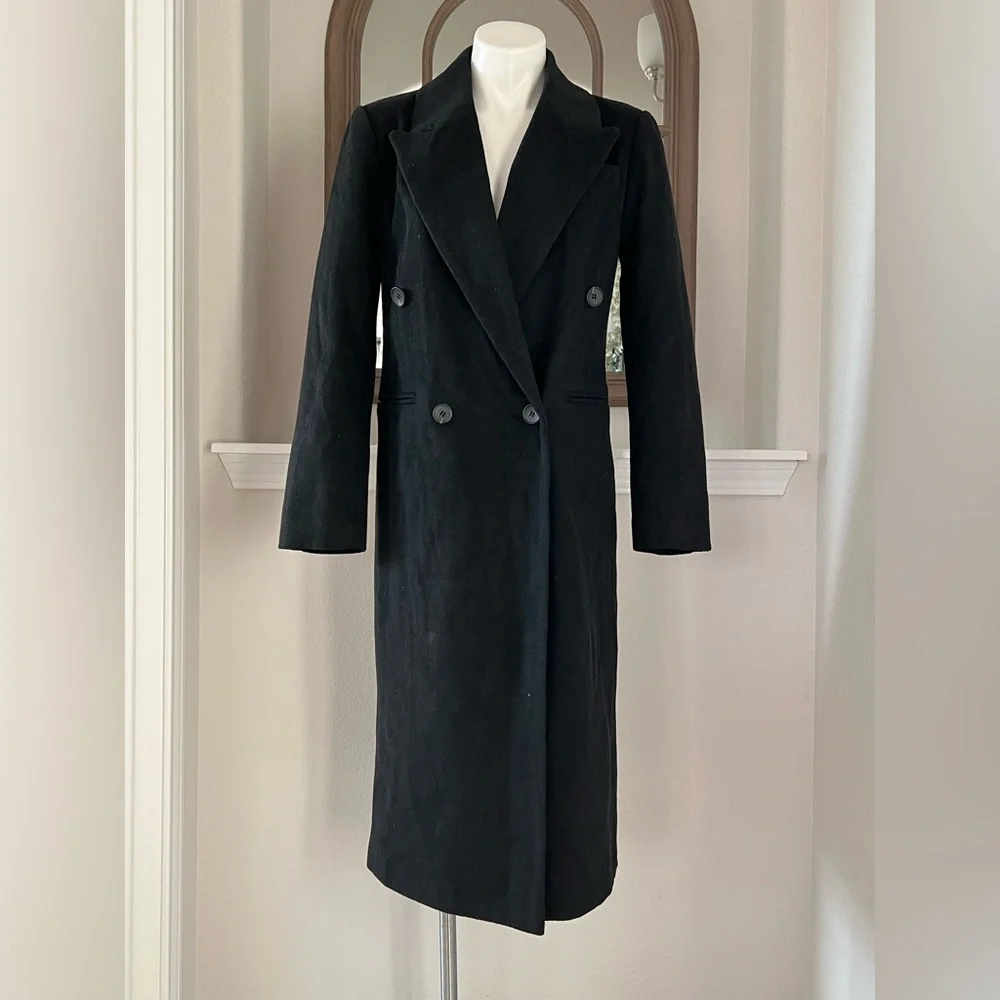 NEW Avec Les Filles ColorBlock Trench Coat, Black Red Camel Size S Retail ~ $500 - Picture 13 of 17